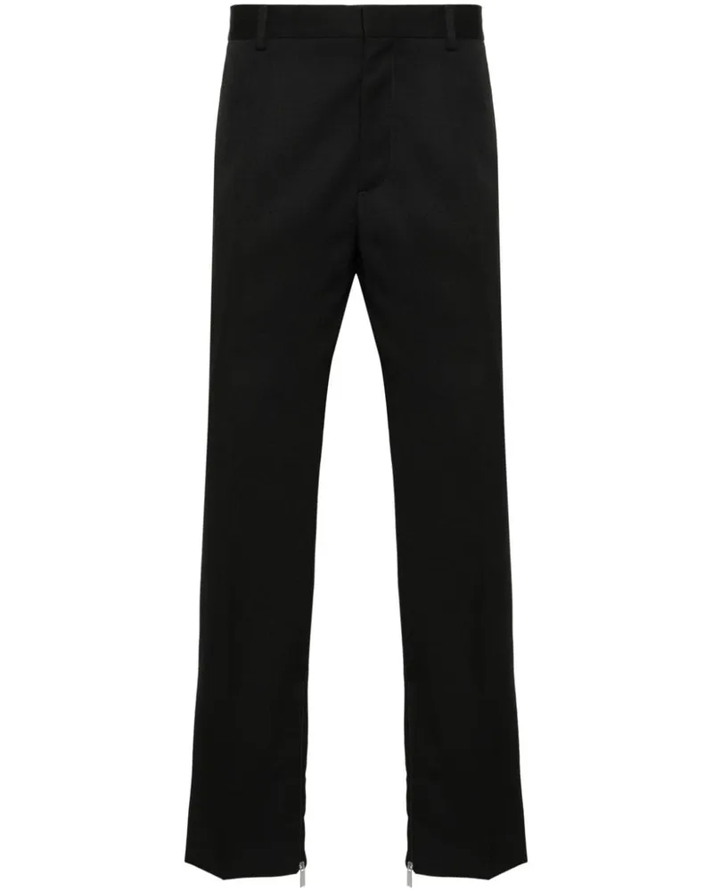 OFF-WHITE Slim-Fit-Hose mit Logo-Stickerei - Schwarz Schwarz