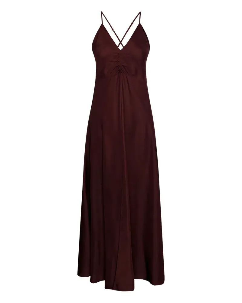 forte_forte Midikleid mit Spaghettiträgern - Rot Rot