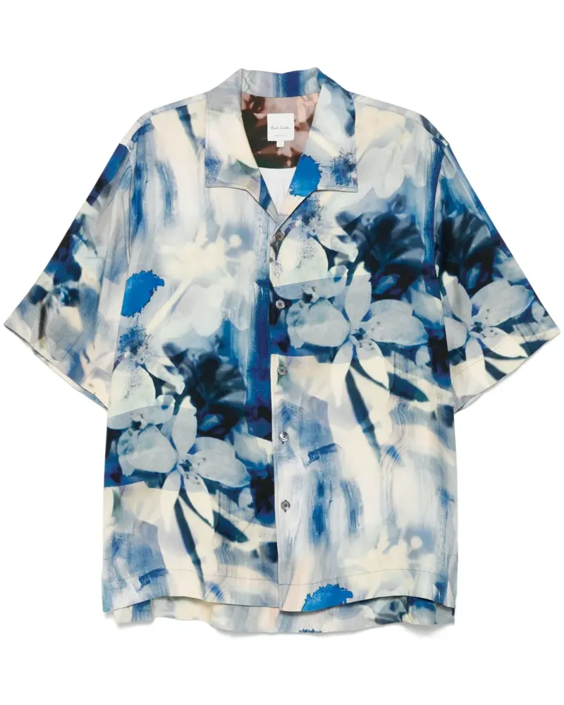 Paul Smith Painted Photograph Hemd - Blau Blau