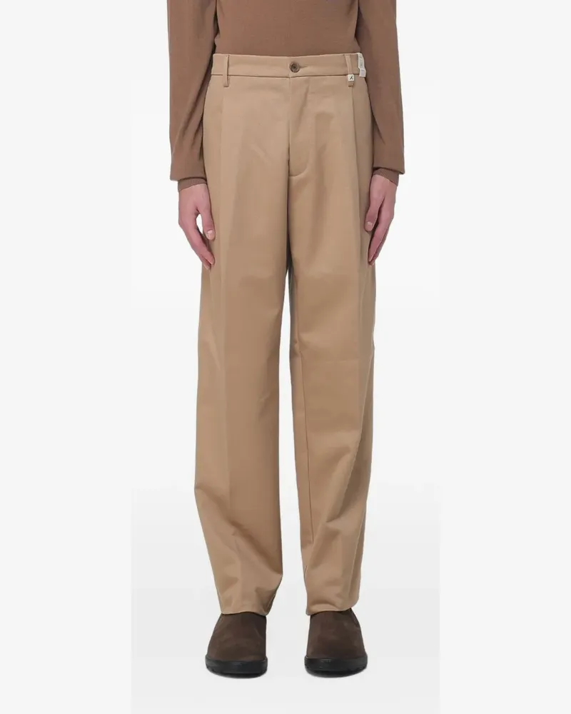 MYTHS pleated straight-leg trousers - Nude Nude