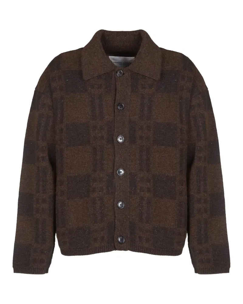 Roberto Collina check-pattern button-up overshirt - Braun Braun