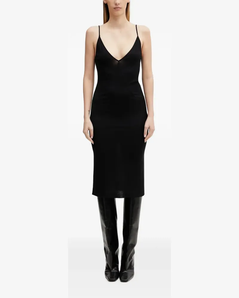Rick Owens Lilies V-neck spaghetti-strap midi dress - Schwarz Schwarz