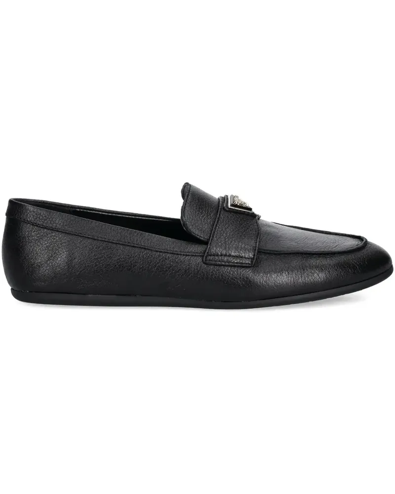 Guess triangle-logo strap loafers - Schwarz Schwarz