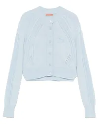 Ermanno Scervino Cardigan mit Logo-Stickerei Blau