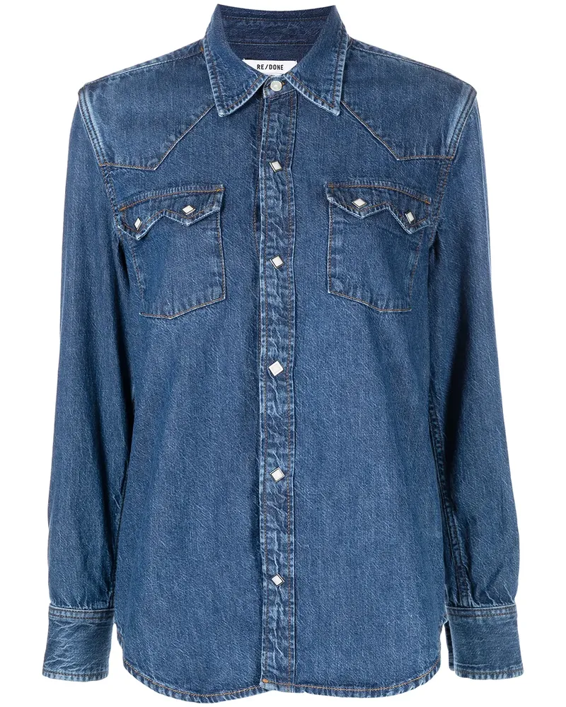 RE/DONE 50s Westernhemd - Blau Blau
