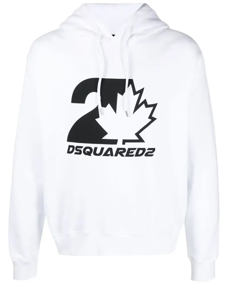 Dsquared2 Hoodie mit Kordelzug - Weiß Weiß