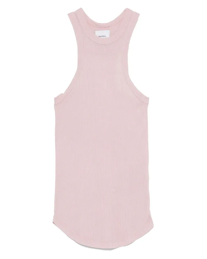 HALFBOY Fein geripptes Tanktop - Rosa Rosa