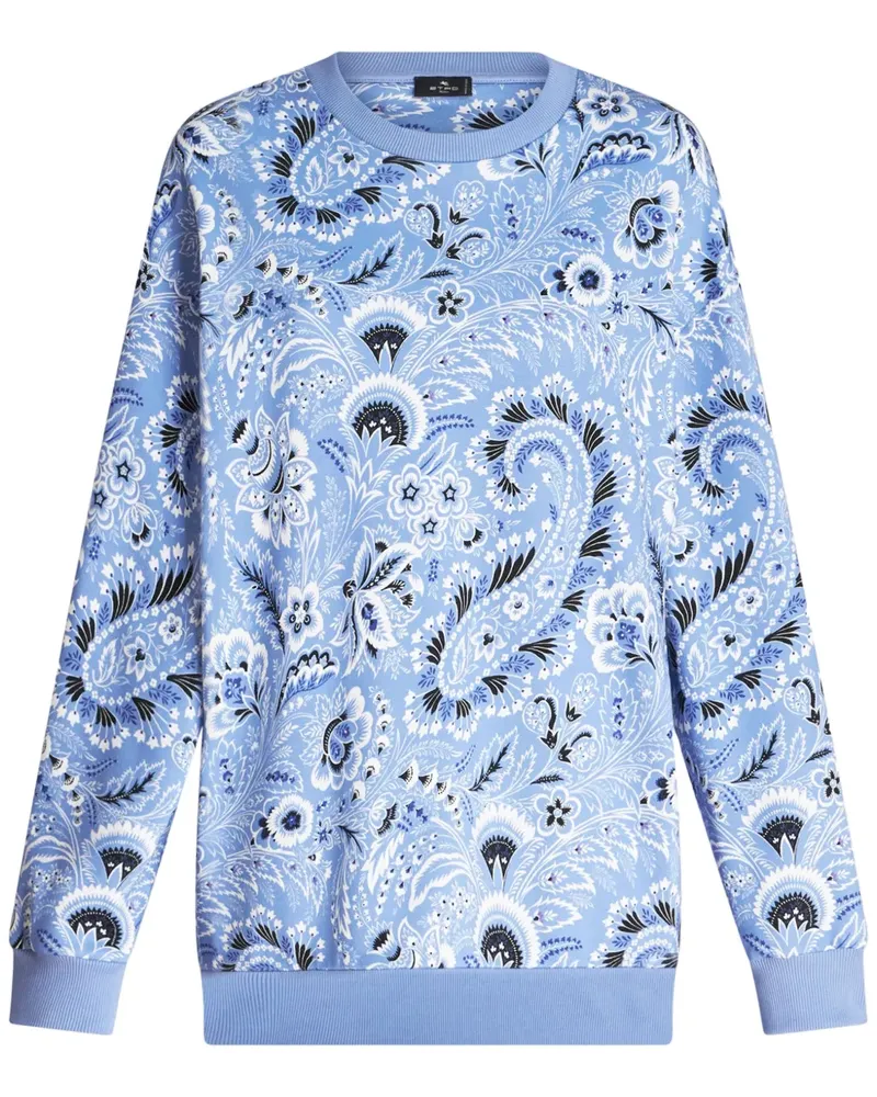 Etro Sweatshirt mit Bandana-Print - Blau Blau