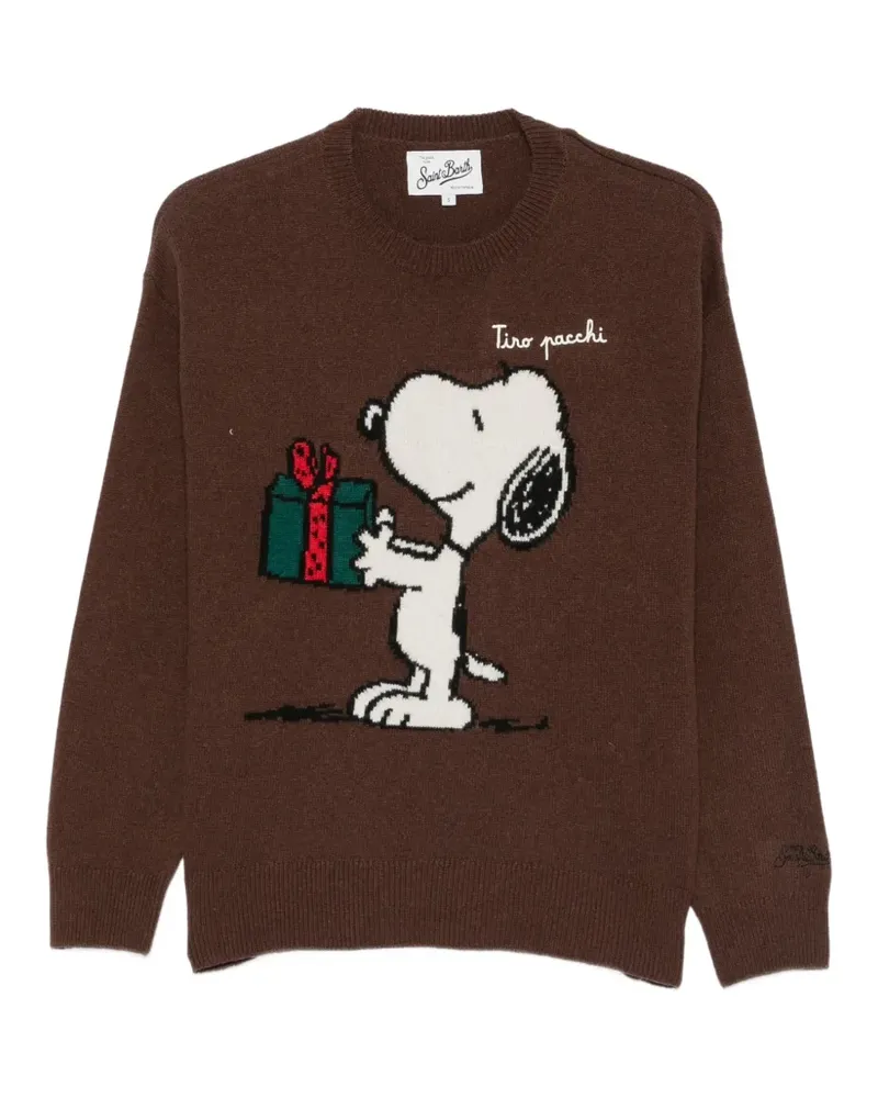 MC2 Saint Barth x Peanuts Snoopy-intarsia knit sweater - Braun Braun