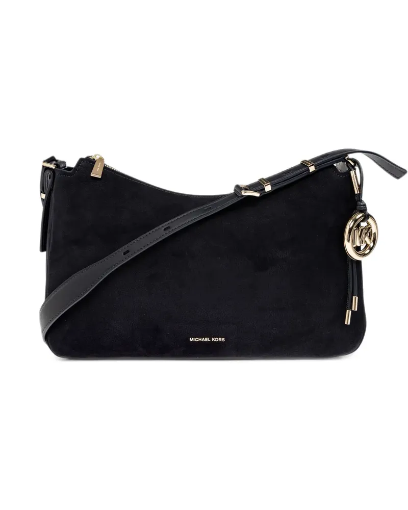 Michael Kors Mittelgroße Nolita Schultertasche aus Nubukleder - Schwarz Schwarz