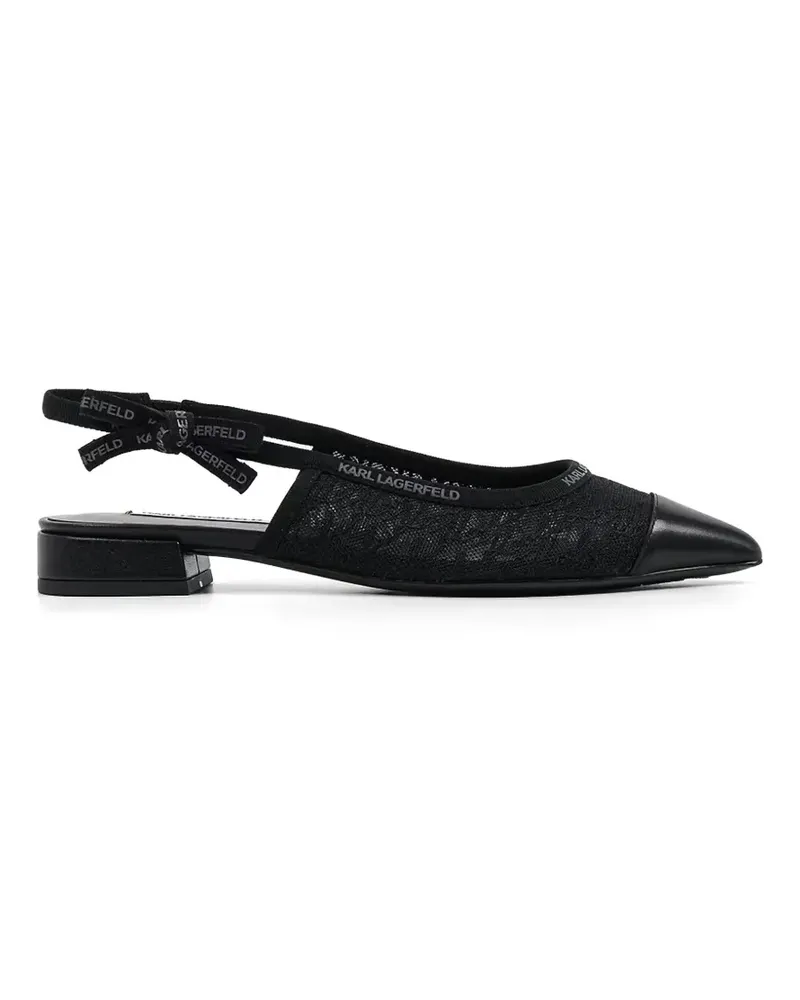 Karl Lagerfeld Kerrie logo-print slingback pumps - Schwarz Schwarz