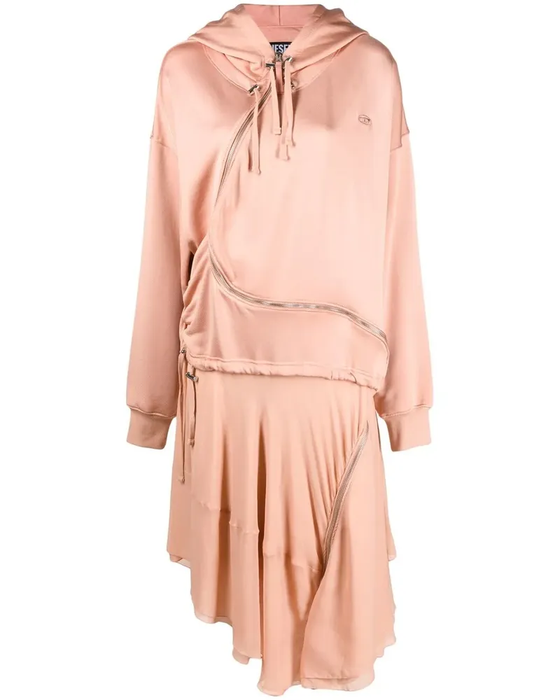 Diesel Asymmetrisches D-Abanazip Pulloverkleid - Rosa Rosa