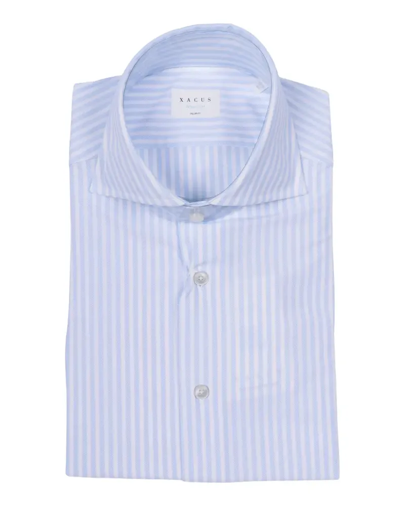 XACUS Active button-down striped shirt - Blau Blau