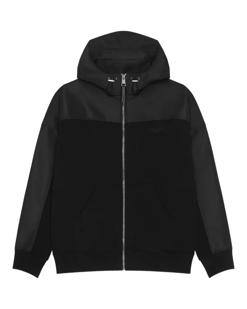 Givenchy panelled zip-up hoodie - Schwarz Schwarz
