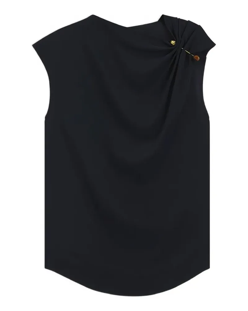 HUGO BOSS Drapiertes Top - Blau Blau