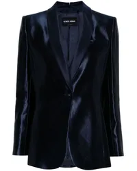 Giorgio Armani Blazer aus Satin Blau