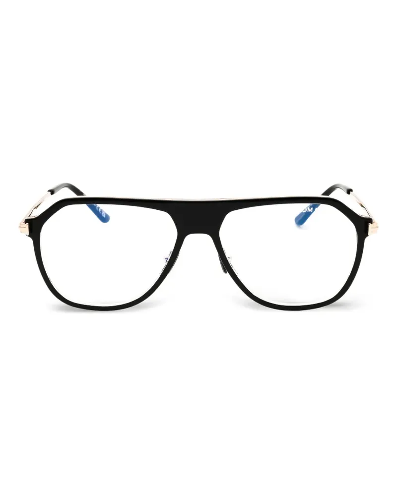 Tom Ford Brille mit geometrischem Gestell - Schwarz Schwarz