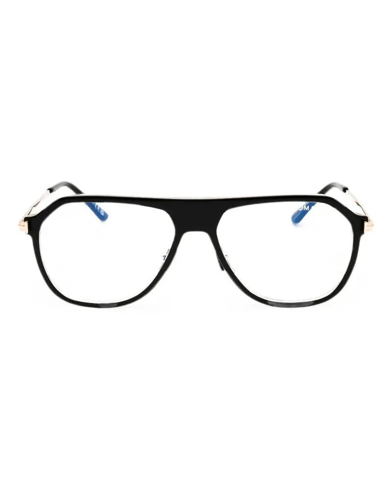 Tom Ford Brille mit geometrischem Gestell - Schwarz Schwarz
