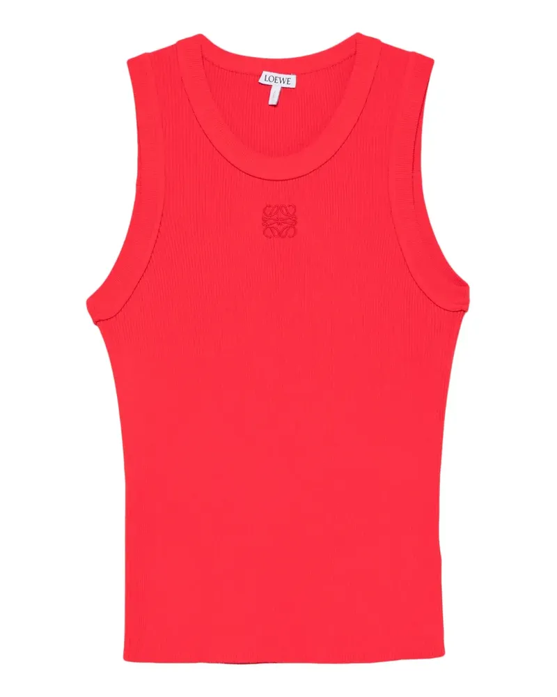 Loewe Anagram-embroidered ribbed tank top - Rot Rot