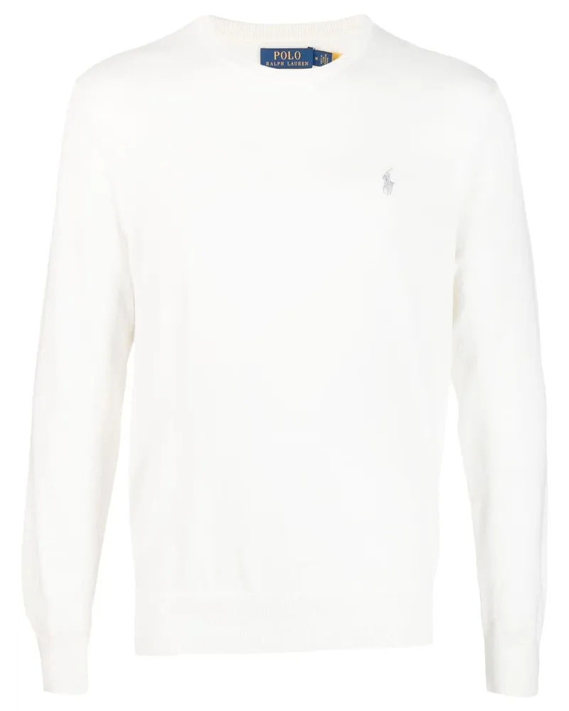 Ralph Lauren Pullover mit Logo-Stickerei - Weiß Weiß