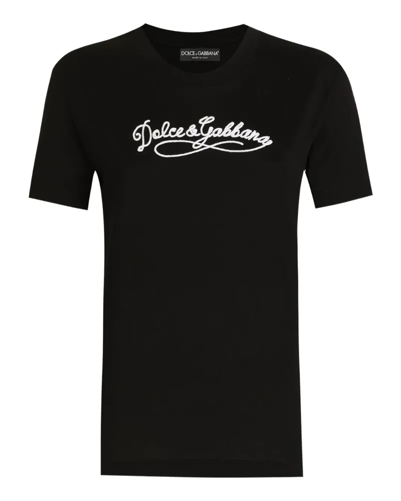 Dolce & Gabbana T-Shirt mit Logo - Schwarz Schwarz