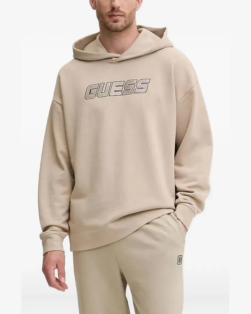 Guess 1981 Hoodie mit Logo - Nude Nude