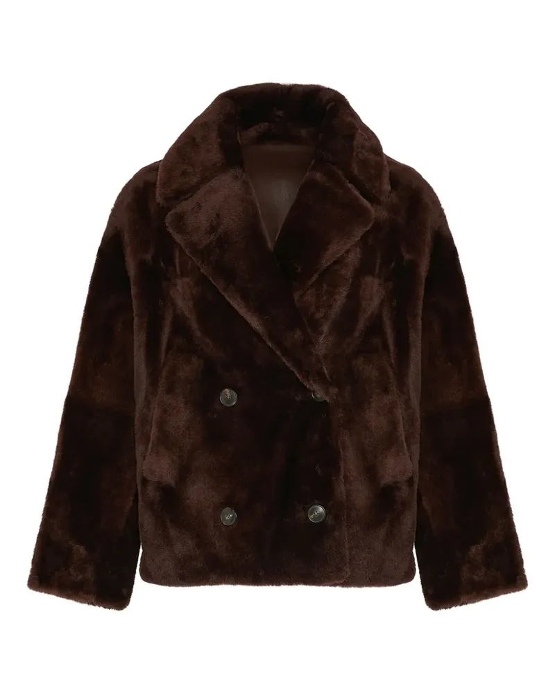 Yves Salomon Cabanjacke aus Shearling - Braun Braun