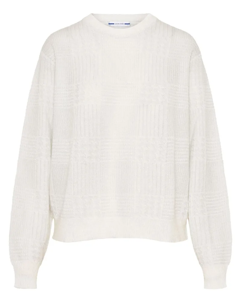 Jacob Cohën Pullover mit Hahnentrittmuster - Weiß Weiß