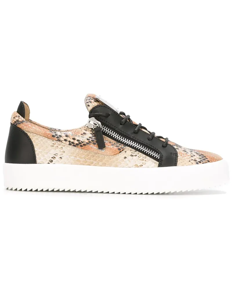 Giuseppe Zanotti Sneakers mit Schlangenleder-Print - Schwarz Schwarz