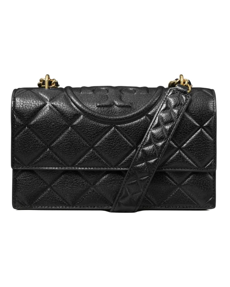 Tory Burch Kleine Fleming Schultertasche - Schwarz Schwarz