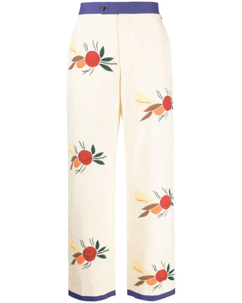 BODE Cropped-Hose mit Patch-Detail - Nude Nude