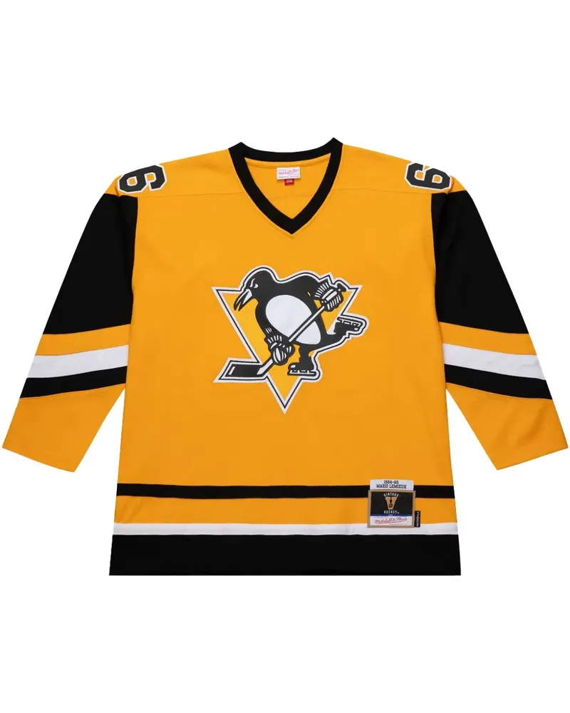 Mitchell & Ness Pittsburgh Penguins 1984/85 Mario Lemieux Power Play Trikot - Gelb Gelb