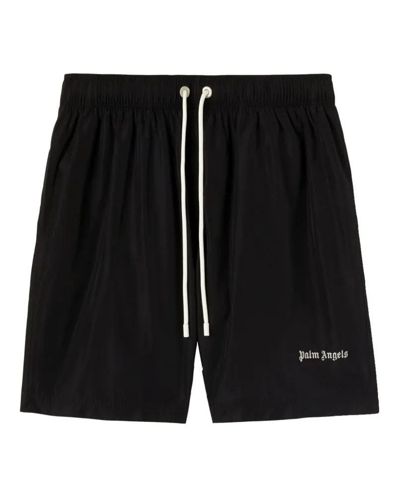 Palm Angels Badeshorts mit Logo-Stickerei - Schwarz Schwarz