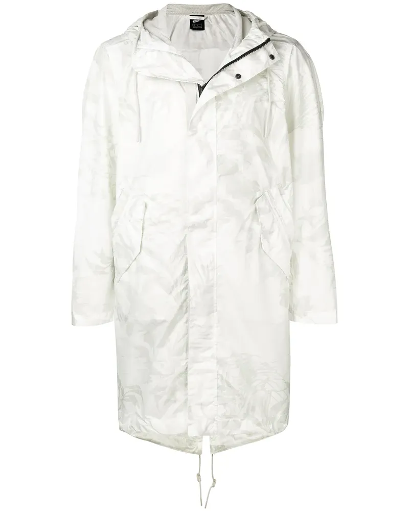 Nike Langer Windbreaker - Weiß Weiß