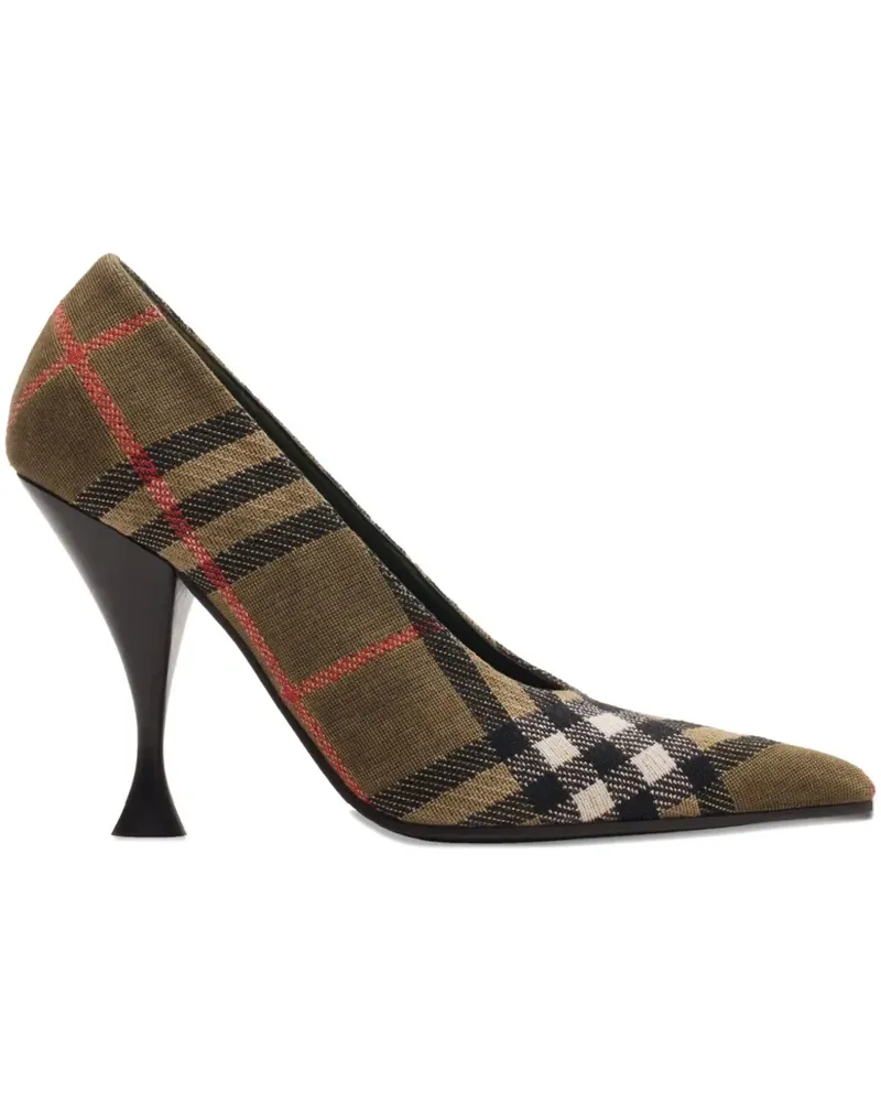 Burberry Karierte Pumps mit spitzer Kappe - Braun Braun