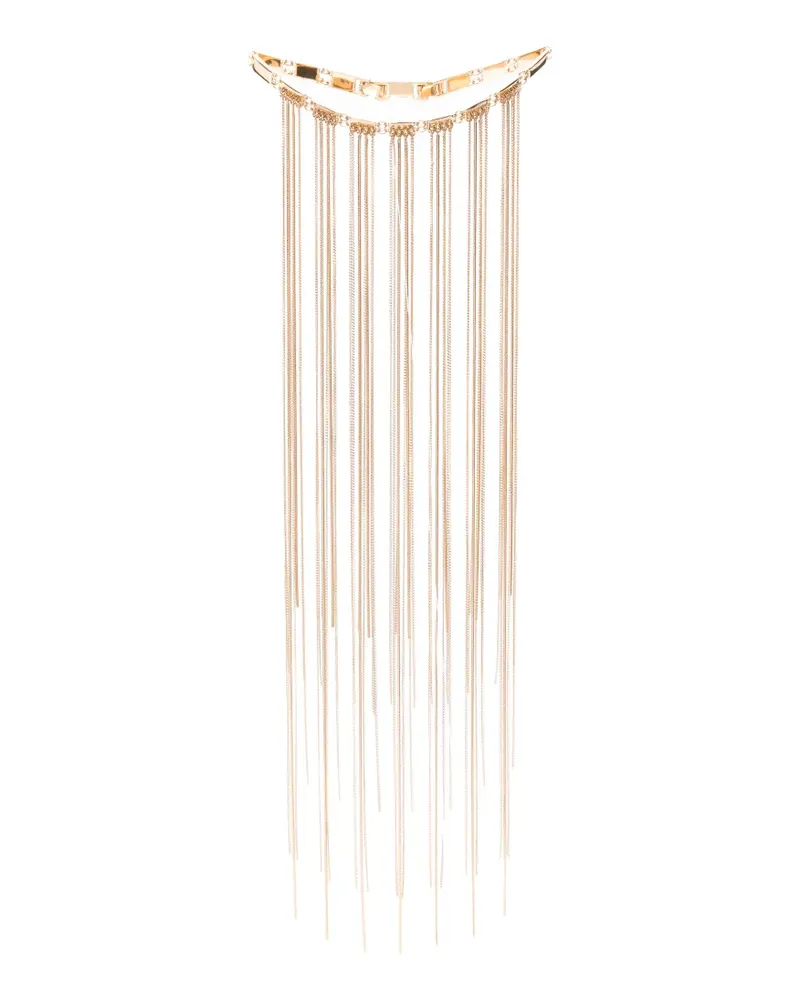 Patrizia Pepe chain-fringe choker necklace - Gold Gold