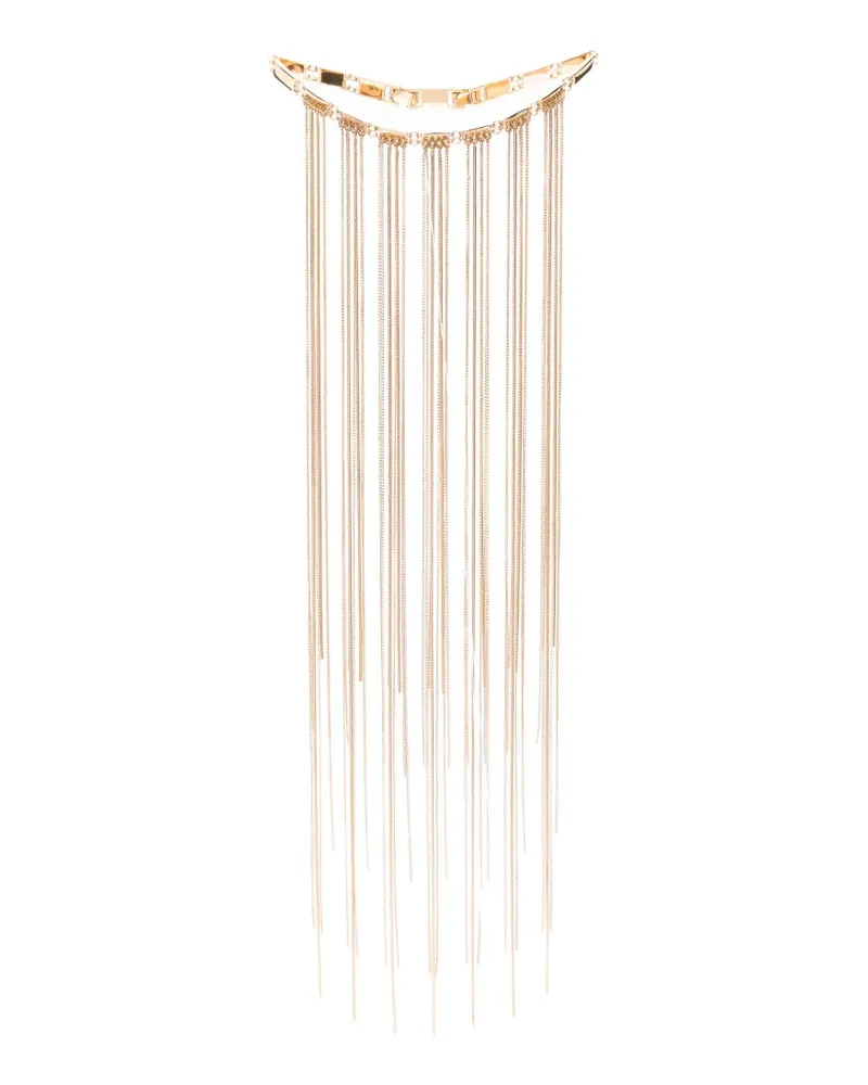 Patrizia Pepe chain-fringe choker necklace - Gold Gold