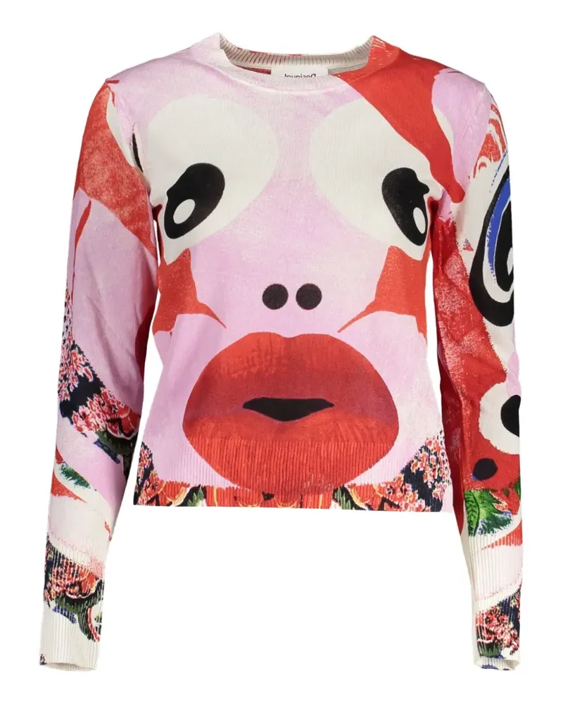 Desigual abstract-pattern sweater - Nude Nude