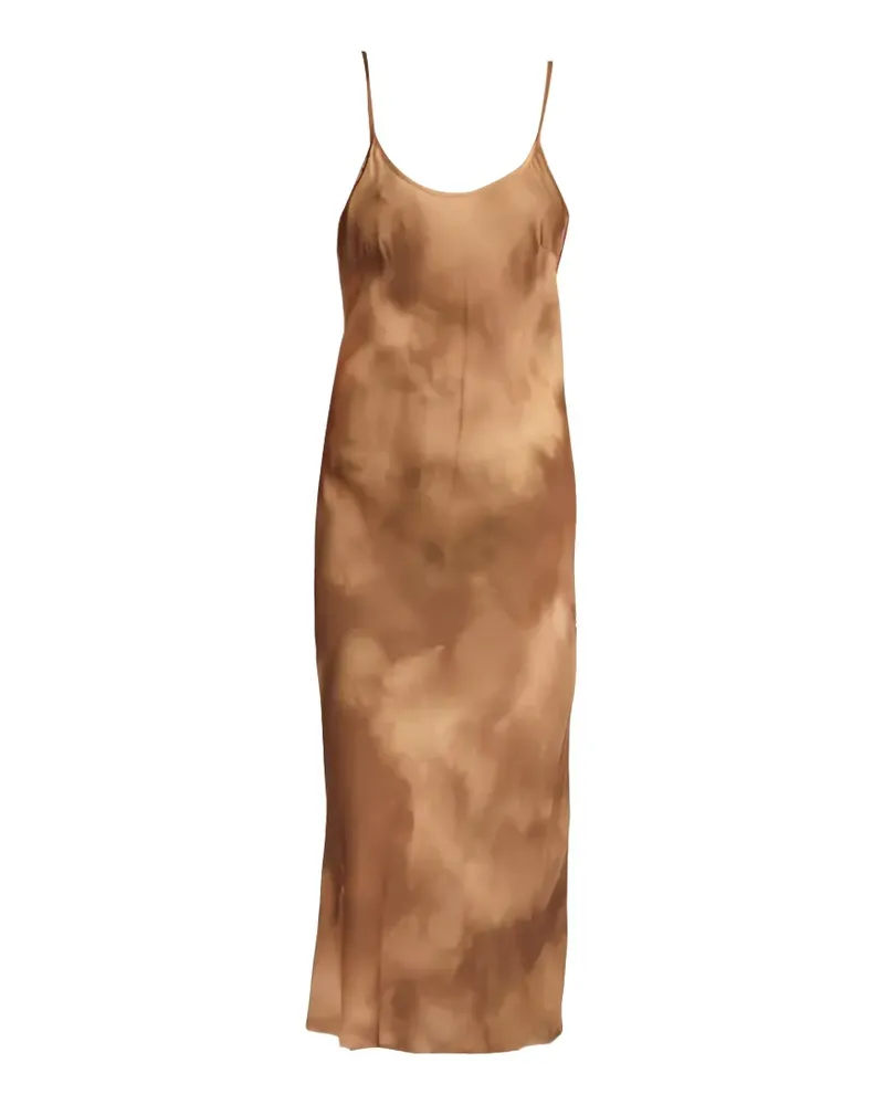 Masnada tie-dye sleeveless midi dress - Braun Braun