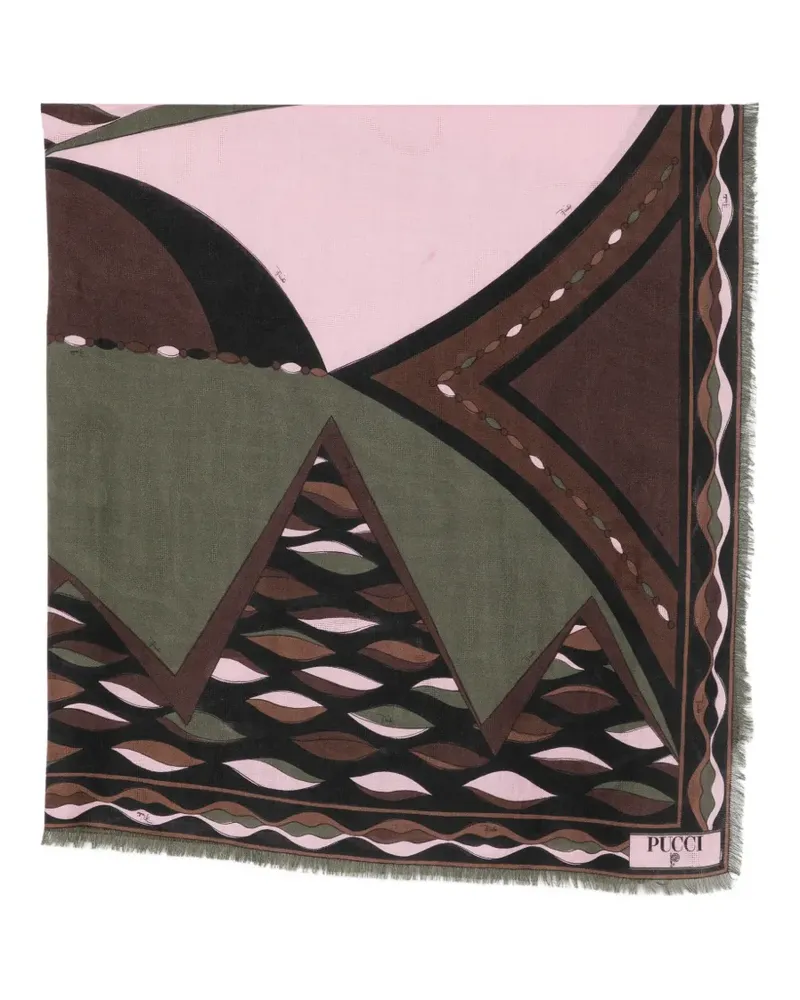 Emilio Pucci Schal mit geometrischem Print - Grün Grün