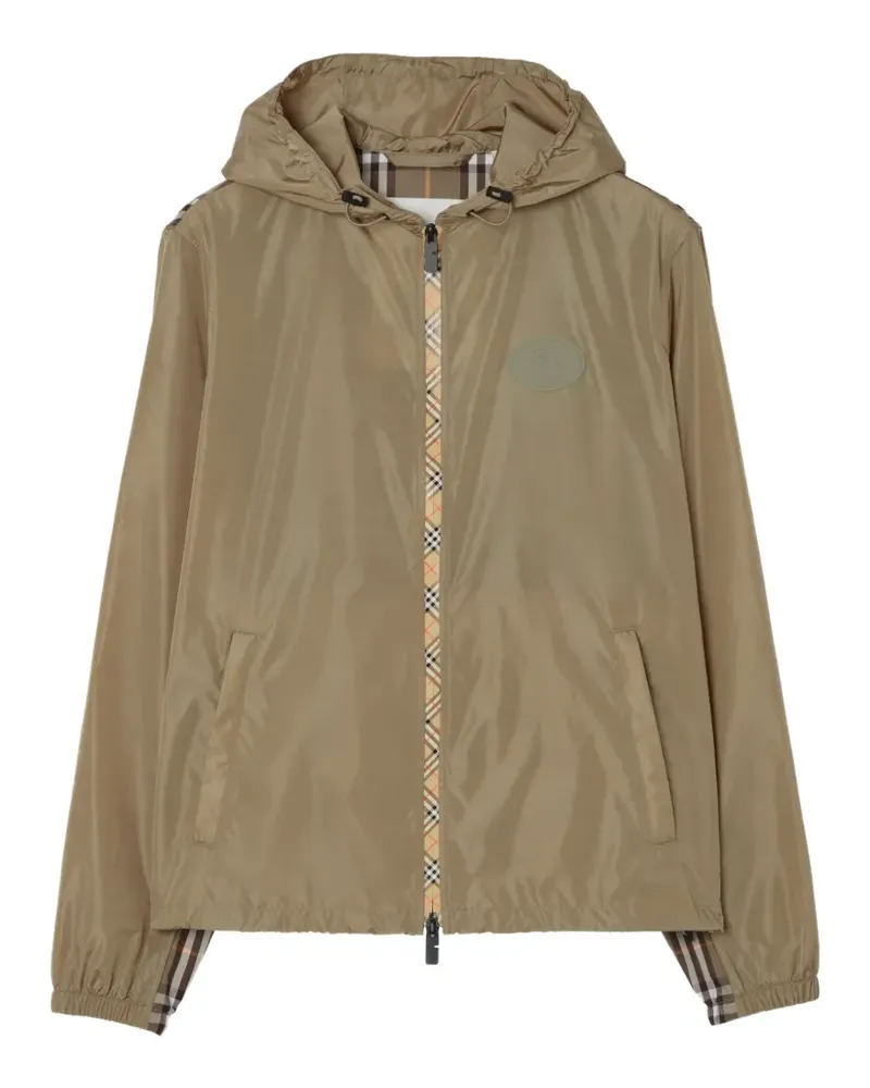 Burberry Check-trim nylon hooded jacket - Braun Braun