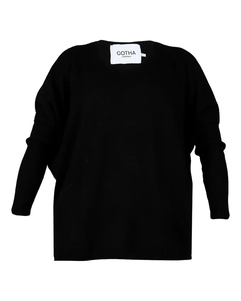 Gotha Klassischer Kaschmirpullover - Schwarz Schwarz