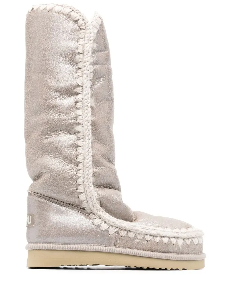 Mou Stiefeletten im Metallic-Look - Nude Nude