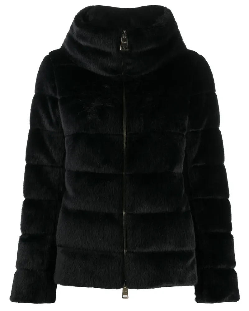 Herno Jacke mit Faux Fur - Schwarz Schwarz