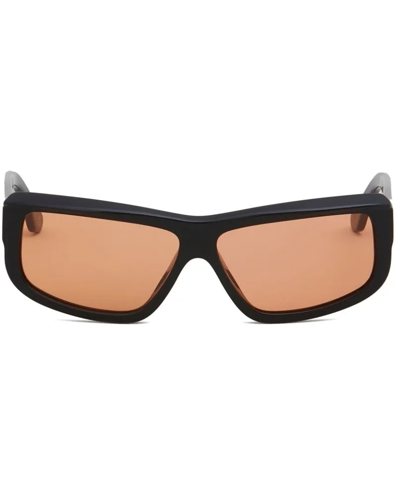 Marni Eckige Annapuma Circuit Sonnenbrille Schwarz