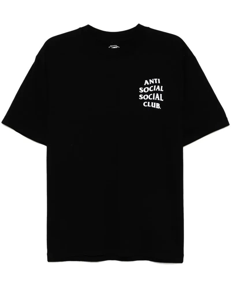 Anti Social Social Club T-Shirt mit Logo-Print - Schwarz Schwarz