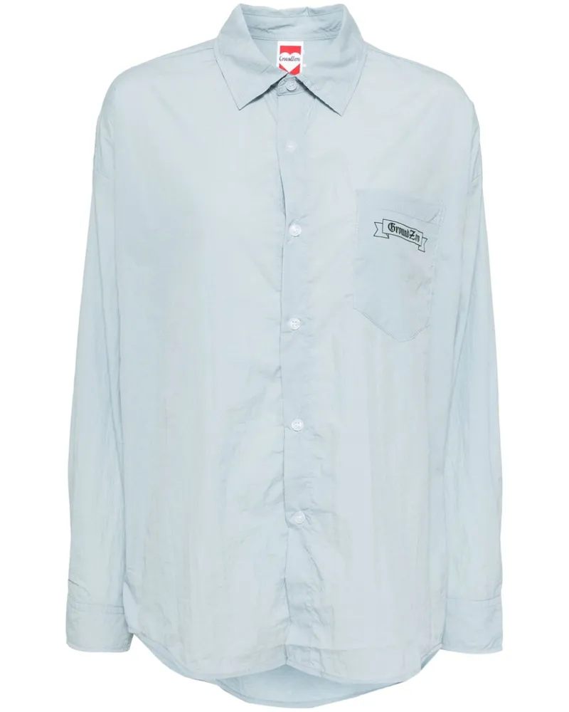 Ground Zero Hemd mit Logo-Print - Blau Blau