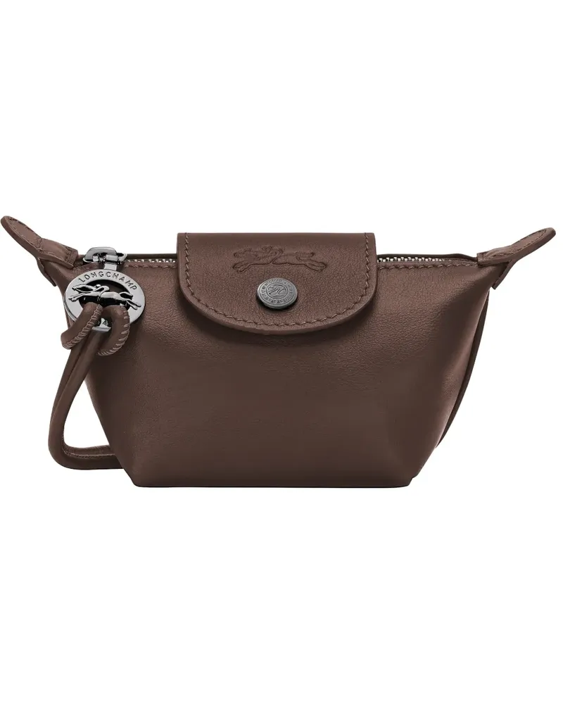 Longchamp Le Pliage Xtra leather coin purse - Braun Braun
