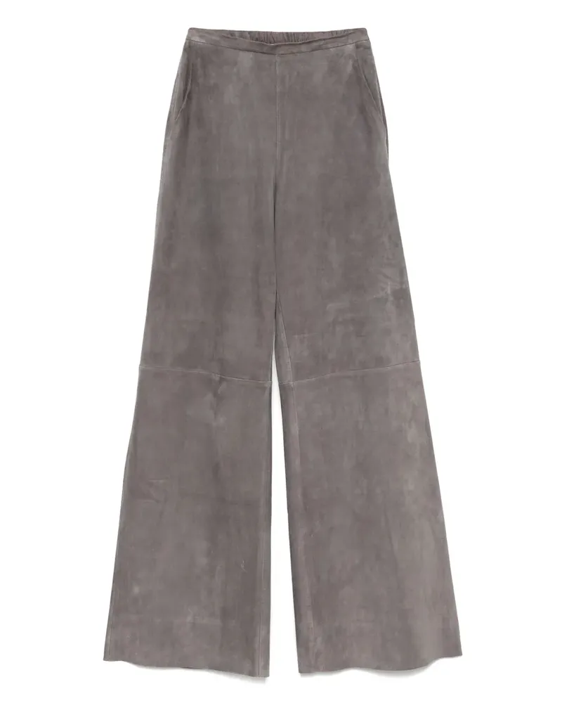 forte_forte Hose aus Wildleder - Grau Grau