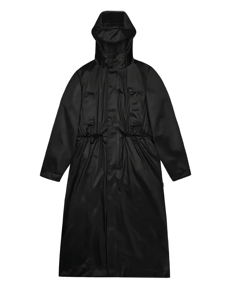RAINS Bold Regenmantel mit Kapuze - Schwarz Schwarz